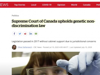 Involuntary Genetic Testing (PCR?) is Criminal Says Supreme Court of Canada